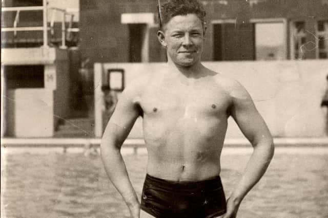 The young Bill Black pictured at Helensburgh outdoor swimming pool
