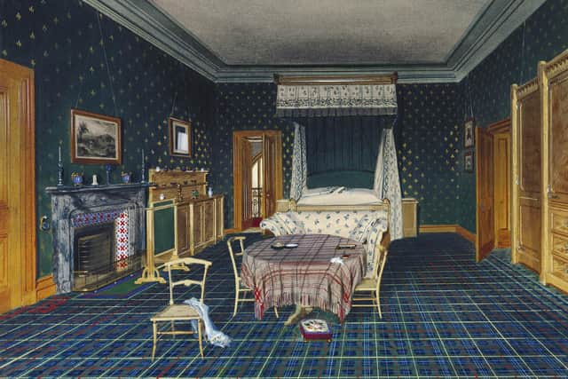 Queen’s Bedroom at Balmoral Castle by James Roberts, 1857 PIC: Royal Collection Trust