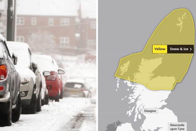 The Met Office has issued a yellow weather warning for snow and ice across large parts of the Scottish Highlands.