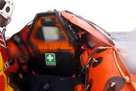 RNLI Anstruther crews set off to rescue a windsurfer.
