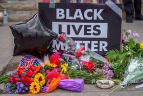 A memorial left for George Floyd who died in custody on 26 May in Minneapolis, Minnesota (Photo: KEREM YUCEL/AFP via Getty Images)