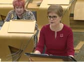 Nicola Sturgeon speaks at First Minister's Questions. Picture: Scottish Parliament