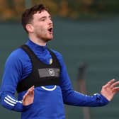Captain Andy Robertson during Scotland training at Oriam on November 11, 2020 (Photo by Alan Harvey / SNS Group)
