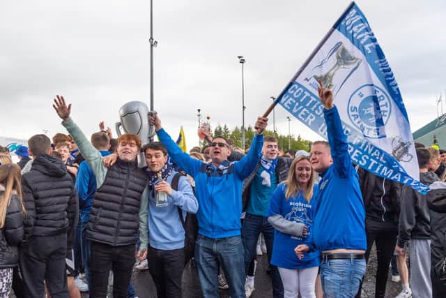 St Johnstone fans celbrate their Scottish Cup win. Picture: SNS