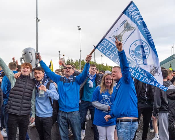 St Johnstone fans celbrate their Scottish Cup win. Picture: SNS