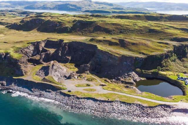 The quarry at Cuilpool on the Isle of Luing, off Oban, which is to be brought back into use as part of an attempt to revive the island's once-thriving slate industry. PIC: Contributed.