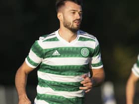 Striker Albian Ajeti clearly has no future at Celtic but Ange Postecoglou maintains he isn't in the business of telling players they should go or stay at the club. (Photo by Craig Williamson / SNS Group)