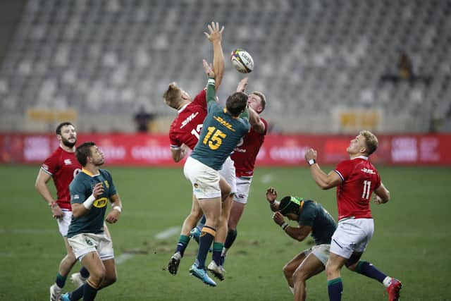 The Lions were subjected to an aerial bombardment at times. Picture: AFP via Getty Images