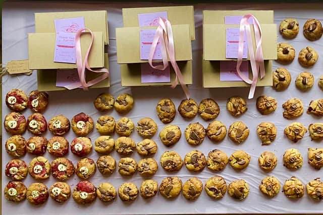Kate and her flatmates hope to bring joy with deliveries of their succulent stuffed cookies to locals across the capital