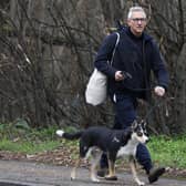 Gary Lineker returns home with his dog on Sunday