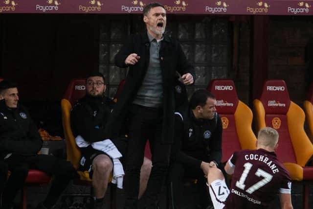 Motherwell manager Graham Alexander during a cinch Premiership match between Motherwell and Heart of Midlothian at Fir Park, on November 20, 2021, in Motherwell, Scotland. (Photo by Craig Foy / SNS Group)