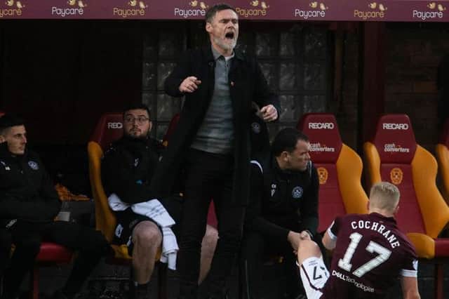 Motherwell manager Graham Alexander during a cinch Premiership match between Motherwell and Heart of Midlothian at Fir Park, on November 20, 2021, in Motherwell, Scotland.  (Photo by Craig Foy / SNS Group)