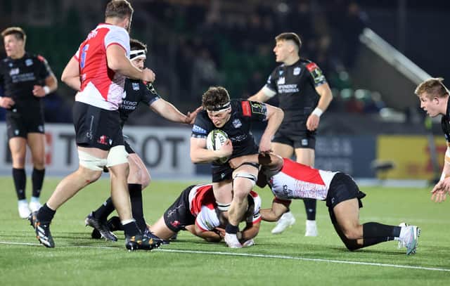 Glasgow Warriors' Rory Darge on the attack against the Lions in the EPCR Challenge Cup quarter-final.  Picture: Steve Welsh/PA Wire
