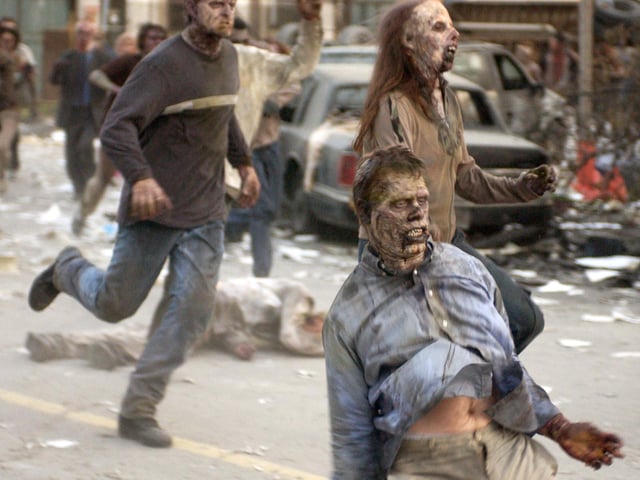 One of the best remake, Zack Synders Dawn Of The Dead is superb. All held up by a brutal opening scene that sees the character of Ana wake up to see her daughter has turned into a flesh tearing, brain eating zombie and it is messy.