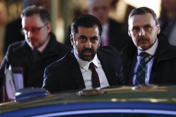 Humza Yousaf departs the UK Covid inquiry. Picture: Jeff J Mitchell/Getty Images