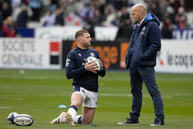 Russell held debrief chats with Scotland head coach Gregor Townsend.