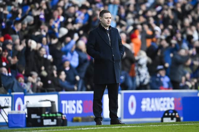 Rangers manager Michael Beale during the match against Celtic at Ibrox.