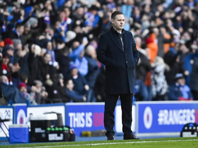Rangers manager Michael Beale during the match against Celtic at Ibrox.