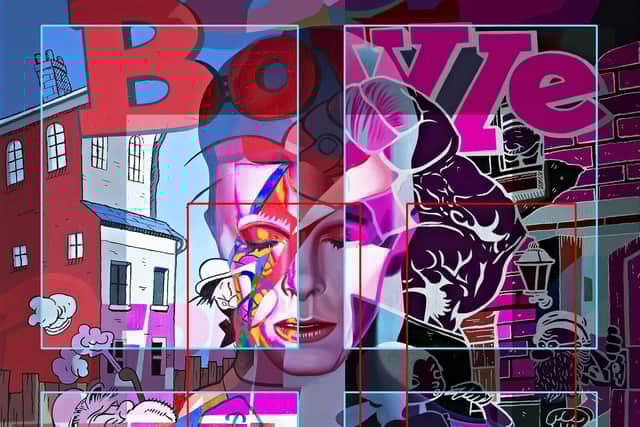 This portrait of David Bowie has gone on display at the Kimpton Charlotte Square in Ednburgh.
