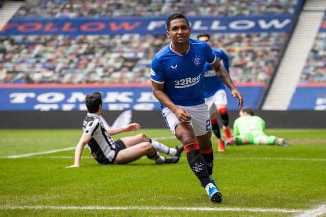 Alfredo Morelos, pictured scoring in the 3-0 win against St Mirren at Ibrox on March 6, has been in top form for Rangers in the second half of the season. (Photo by Craig Williamson / SNS Group)