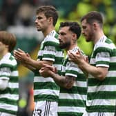 Even Celtic players walk round the pitch to applaud the few supporters who had stayed behind at the end had a sense of the merely dutiful about it on that sort of day for the champions.(Photo by Rob Casey / SNS Group)