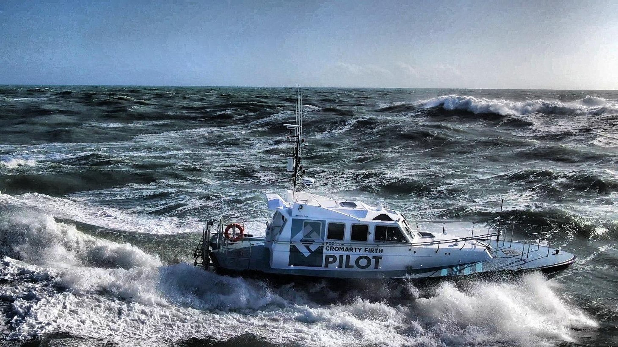 This is the moment the Port of Cromarty Firth's new pilot boat Balblair faces its toughest test