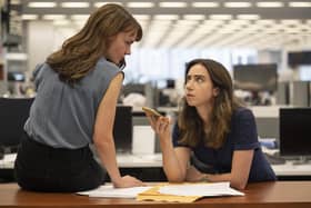 Carey Mulligan as Megan Twohey and Zoe Kazan as Jodi Kantor in She Said PIC: JoJo Whilden/Universal Pictures