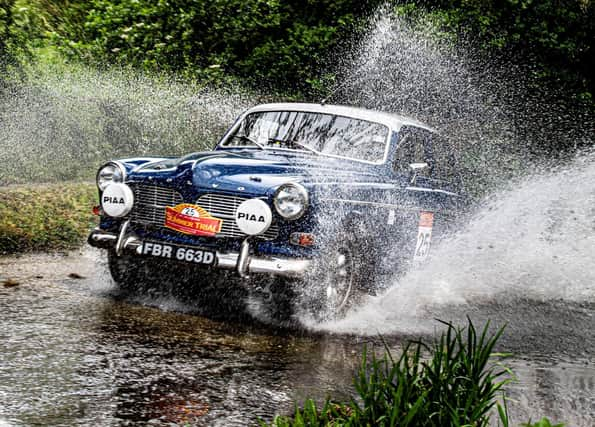 George and Rosalind Topp in their 1966 Volvo Amazon 132 in action last year.