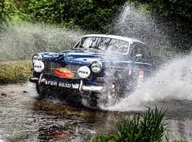 George and Rosalind Topp in their 1966 Volvo Amazon 132 in action last year.