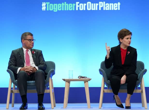 Despite encouraging words by Nicola Sturgeon at the COP26 climate summit, independent advisers warned in December that the Scottish Government lacked a 'clear delivery plan' to meet its targets (Picture: Ian Forsyth/Getty Images)
