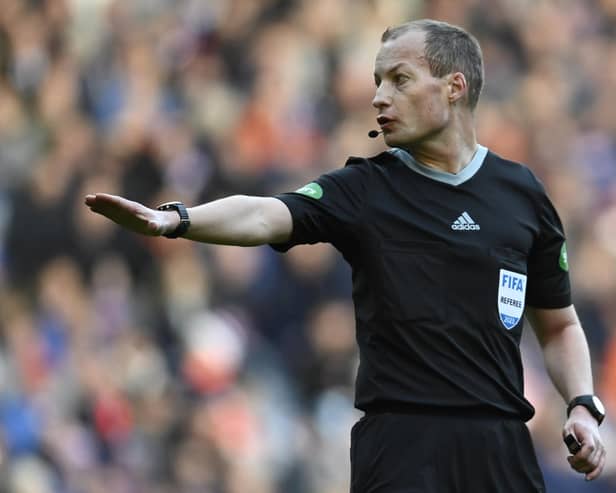 The kindest way to explain referee Willie Collum's performance at Ibrox on Saturday as he seemed to get three calls wrong that seemed costly to St Johnstone in their 2-0 loss to Rangers is that his officiating is marked out be eccentricities.  (Photo by Rob Casey / SNS Group)