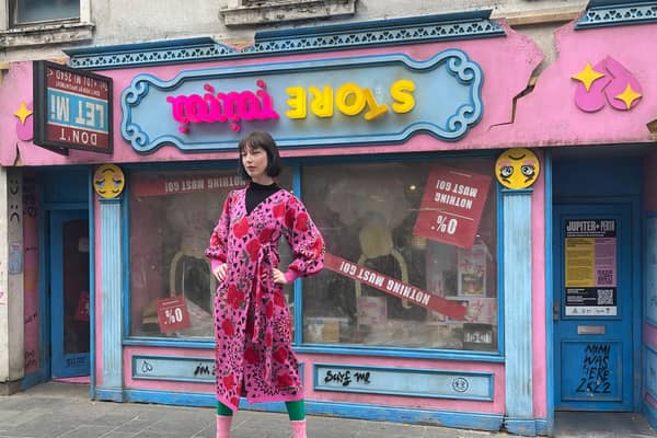 Artist Rachel Maclean has created an upside down abandoned toyshop installation for Perth High Street.