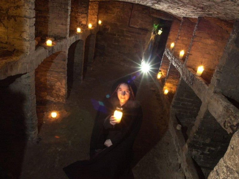 Also known as the South Bridge Vaults, they are a series of chambers that are said to be riddled with ghosts. The most frequent being 'Mr Boots', who is commonly seen watching visitors.