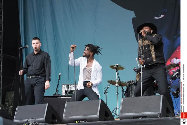 Edinburgh band Young Fathers at All Points East Music Festival in 2018. Image: Michael Jamison/Shutterstock