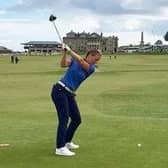 Dunfernline's Jennifer Saxton won the St Rule Trophy, which is played on the New and Old Courses at St Andrews