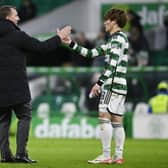 GLASGOW, SCOTLAND - DECEMBER 06: Celtic manager Brendan Rodgers  insists nothing has changed with what is being asked of Kyogo Furuhashi as the Japanese striker struggles for the potency he exhibited in his two seasons under Ange Postecoglou. (Photo by Rob Casey / SNS Group)