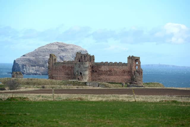 Tantallon Castle and the Bass Rock feature briefly in A Castle for Christmas
