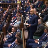 Former health secretary Sajid Javid delivers a personal statement to the House of Commons yesterday following his resignation from the cabinet