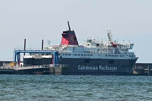 MV Caledonian Isles awaiting repair in Troon on Thursday. Picture: John Devlin