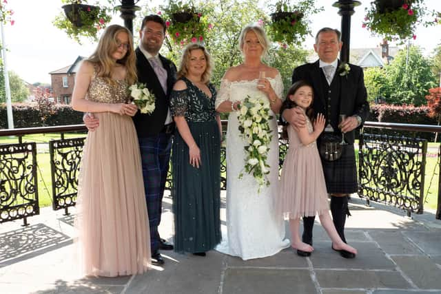 Rachel Fleming, Rev Jonathan Fleming, his wife Karyn, Margaret Carberry, Hollie Fleming and Brian Carberry