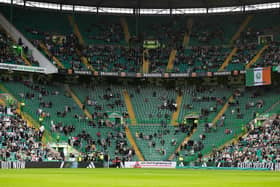 The deserted Green Brigade section for James Forrest testimonial contributed to a refreshing ambiance at Celtic Park. (Photo by Craig Foy / SNS Group)