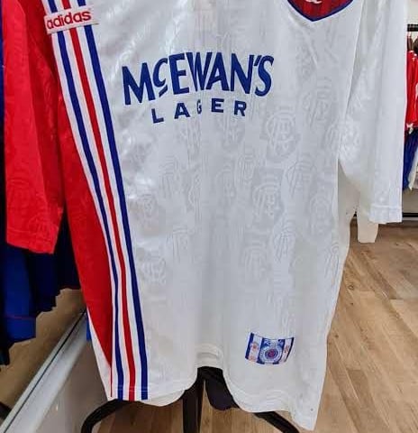 The Rangers away top from 96-97