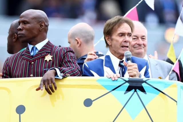 Chris Eubank and Sir Cliff Richard  during the Platinum Jubilee pageant. Picture: Hannah McKay/PA Wire