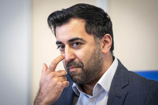 Health secretary Humza Yousaf during a visit to the Rapid Cancer Diagnostic Service (RCDS) at the NHS Fife Victoria Hospital in Kirkcaldy. Picture Jane Barlow/PA Wire