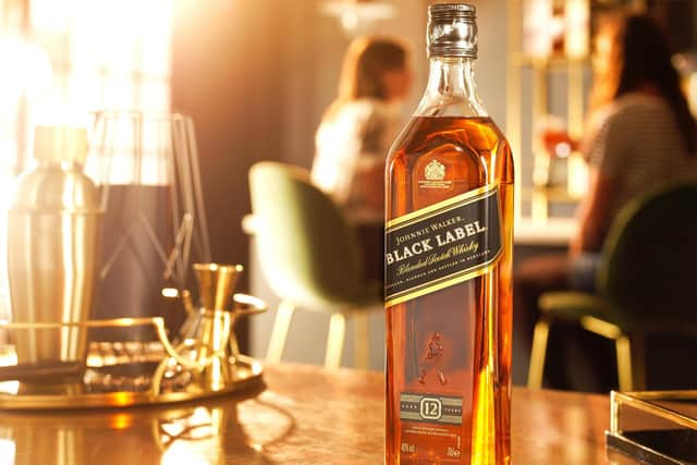 FTSE-100 spirits giant Diageo has a vast portfolio that includes Johnnie Walker whisky, pictured, Guinness stout and Smirnoff vodka.