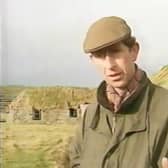 King Charles on Berneray. He visited the island in secret  in 1987 to live and work  as a crofter and returned five years later to make a television programme on the place and its people. PIC: YouTube.