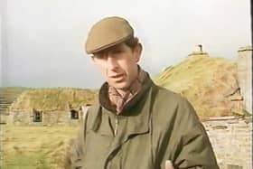 King Charles on Berneray. He visited the island in secret  in 1987 to live and work  as a crofter and returned five years later to make a television programme on the place and its people. PIC: YouTube.