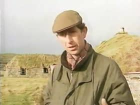 King Charles on Berneray. He visited the island in secret  in 1987 to live and work  as a crofter and returned five years later to make a television programme on the place and its people. PIC: YouTube.