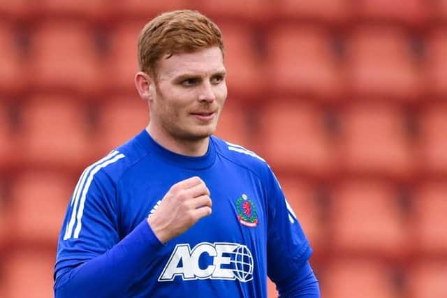 Fraser Fyvie scored a dramatic injury time equaliser to keep his side five clear at the top of League One against second-placed Airdrieonians (Photo by Ross MacDonald / SNS Group)