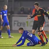 Scotland under-19 international midfielder Alex Lowry (right) in action for Rangers B team in a SPFL Trust Trophy match against Cove Rangers earlier this season. (Photo by Paul Devlin / SNS Group)